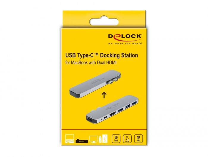 Delock USB-C® dokovací stanice 87753-6