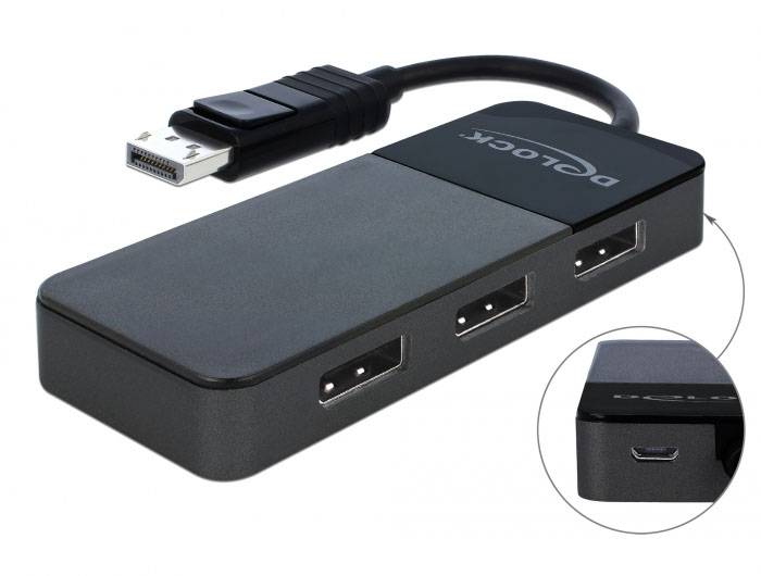 Delock 87737 DisplayPort rozbočovač černá-2