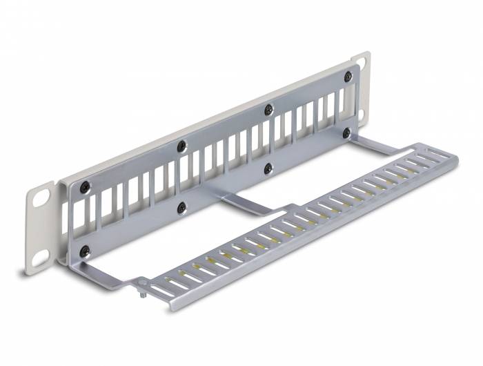 Delock 66875 patch panel 254 mm (10") 1 U šedá neosazený-2