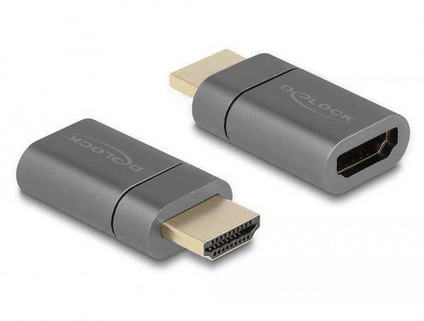 Delock 66684 HDMI adaptér [1x HDMI zástrčka - 1x HDMI zásuvka] šedá  0.03 m
