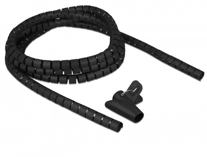 Delock spirálová hadice polyetylén černá (Ø x d) 15 mm x 2.5 m 1 ks 18835-1