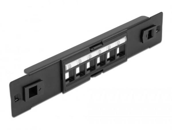 Delock 66819  patch panel 254 mm (10")  1 U černá neosazený