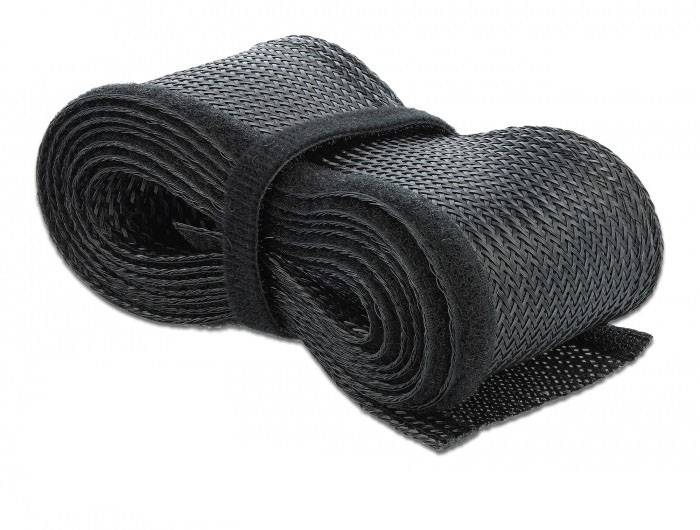 Delock 19056 19056 ochranný oplet černá polyester 10 m 12 mm (max) 1 ks