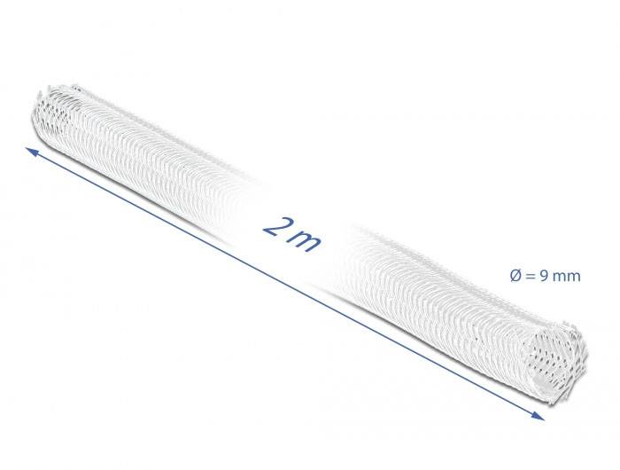 Delock 20697 20697 ochranný oplet bílá polyester 2 m 10 mm (max) 1 ks-2