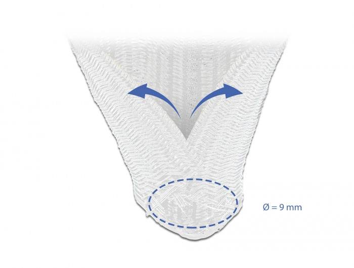 Delock 20697 20697 ochranný oplet bílá polyester 2 m 10 mm (max) 1 ks-3