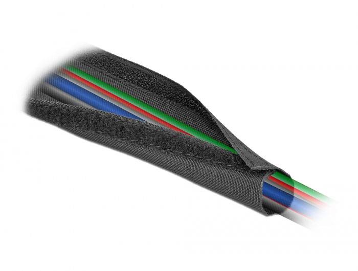 Delock hadice kabelového svazku polyester černá (Ø x d) 20 mm x 5 m 1 ks 19190-2