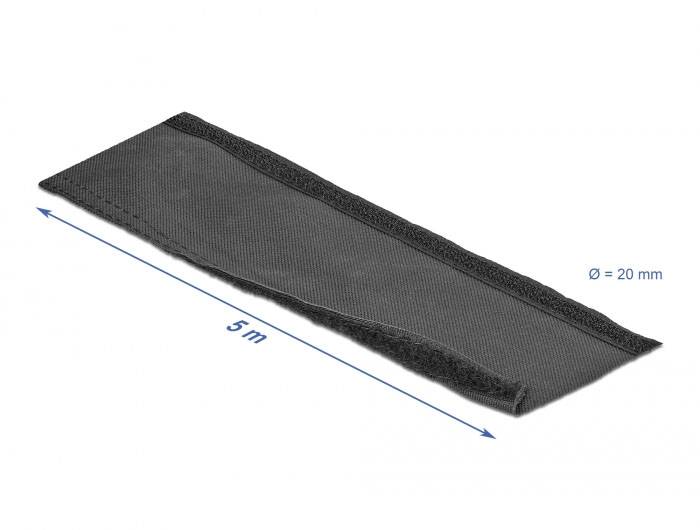 Delock hadice kabelového svazku polyester černá (Ø x d) 20 mm x 5 m 1 ks 19190-4