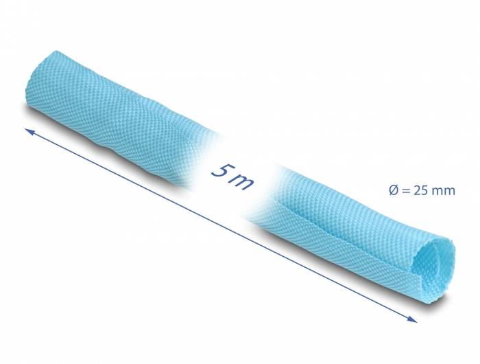 Delock hadice kabelového svazku polyester modrá (Ø x d) 25 mm x 5 m 1 ks 20883-2