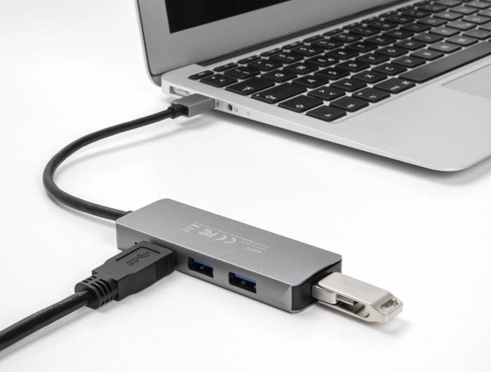 Delock 63171 USB Hub 4 porty USB-A USB 3.1 Gen1 5 GBit/s šedá 63171-2