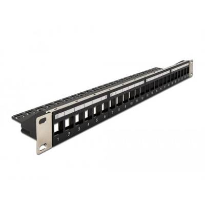Delock 66865 patch panel 483 mm (19") 1 U černá neosazený-0