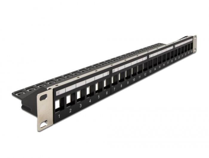 Delock 66865 patch panel 483 mm (19") 1 U černá neosazený-1
