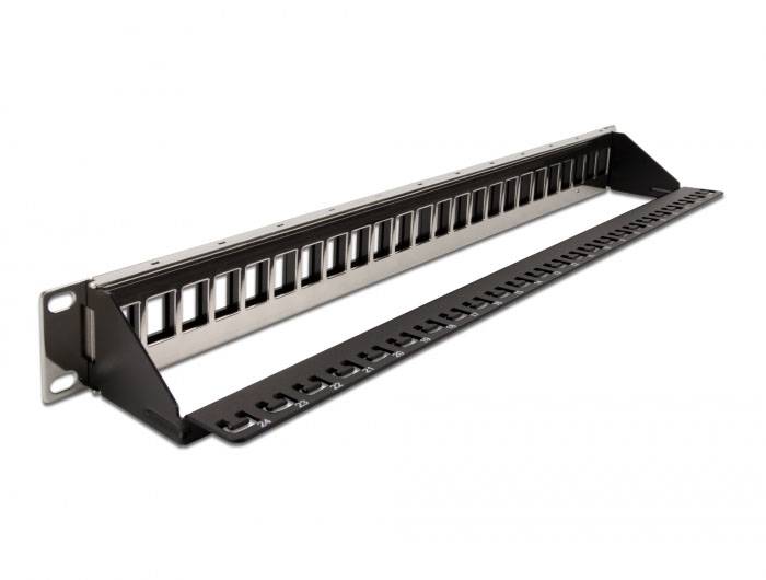 Delock 66865 patch panel 483 mm (19") 1 U černá neosazený-2