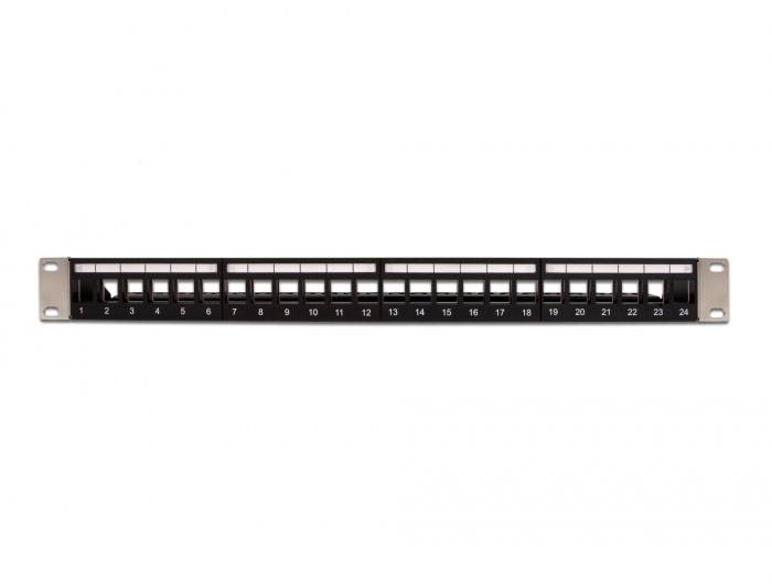Delock 66865 patch panel 483 mm (19") 1 U černá neosazený-3
