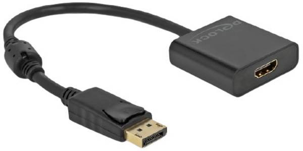 Delock 63585 DisplayPort / HDMI adaptér [1x zástrčka DisplayPort - 1x HDMI zásuvka] černá  0.20 m