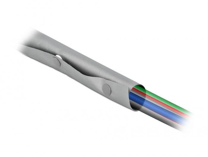 Delock hadice kabelového svazku PVC černá, šedá (Ø x d) 20 mm x 2 m 1 ks 20726-3