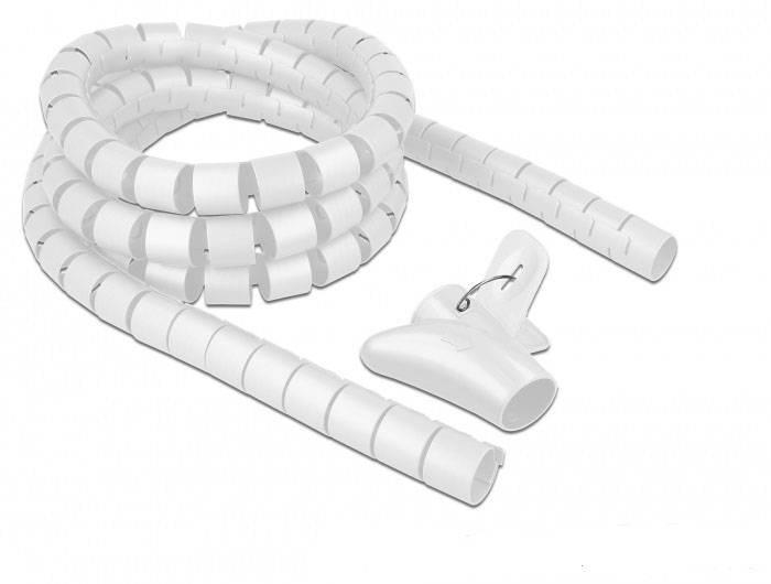 Delock spirálová hadice polyetylén bílá flexibilní (Ø x d) 30 mm x 2.5 m 1 ks 18842-1