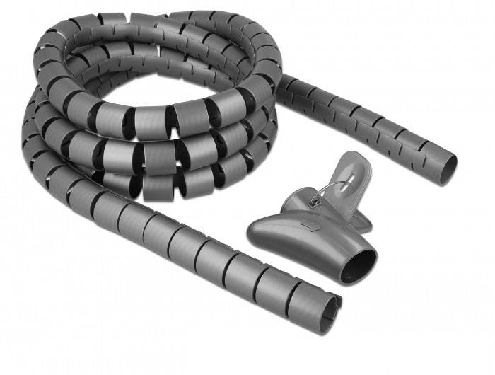 Delock spirálová hadice polyetylén šedá (Ø x d) 30 mm x 2.5 m 1 ks 18846-0