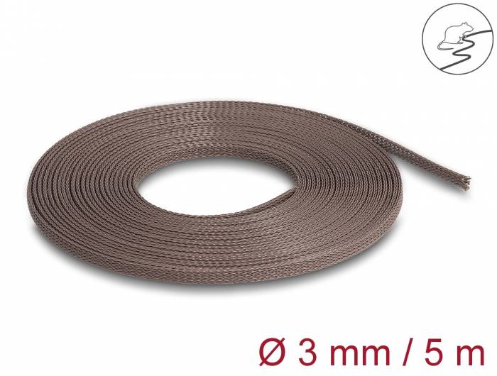 Delock 20902 20902 ochranný oplet hnědá polyester 5 m 1 do 6 mm 1 ks