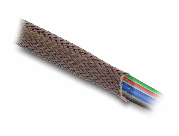 Delock 20904 20904 ochranný oplet hnědá polyester 5 m 8 do 20 mm 1 ks-3