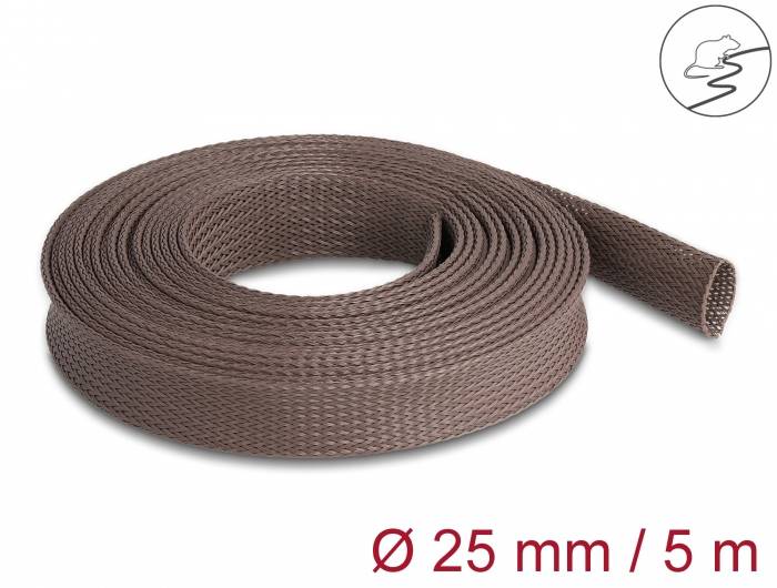 Delock 20906 20906 ochranný oplet hnědá polyester 5 m 18 do 33 mm 1 ks-1