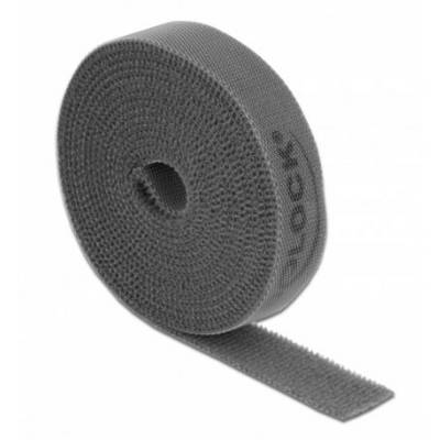 Delock 18389 pásek se suchým zipem ke spojování (d x š) 2 m x 15 mm šedá 1 ks-0