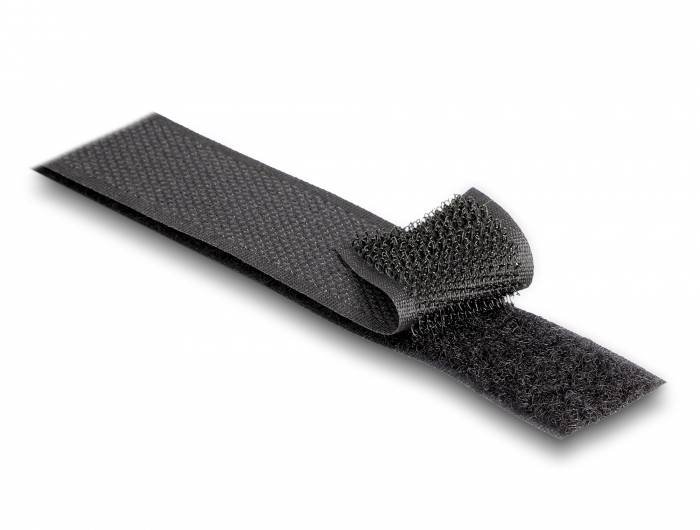 Delock 20851 pásek se suchým zipem k našití háčková a flaušová část (d x š) 15 m x 25 mm černá 1 ks-3