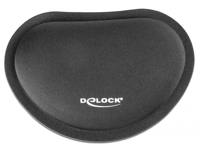 Delock 12602 podložka pod myš s opěrkou pod zápěstí černá-2