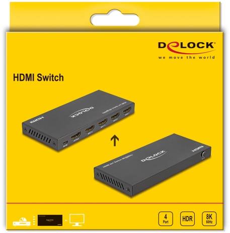Delock 18604 HDMI přepínač kovový ukazatel, UHD, s dálkovým ovládáním-5