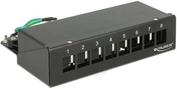 Delock 43338  patch panel  Kabel  černá neosazený
