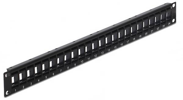 Delock 43340  patch panel 483 mm (19")  1 U černá neosazený