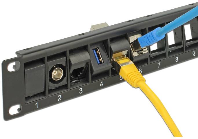 Delock 43340 patch panel 483 mm (19") 1 U černá neosazený-2