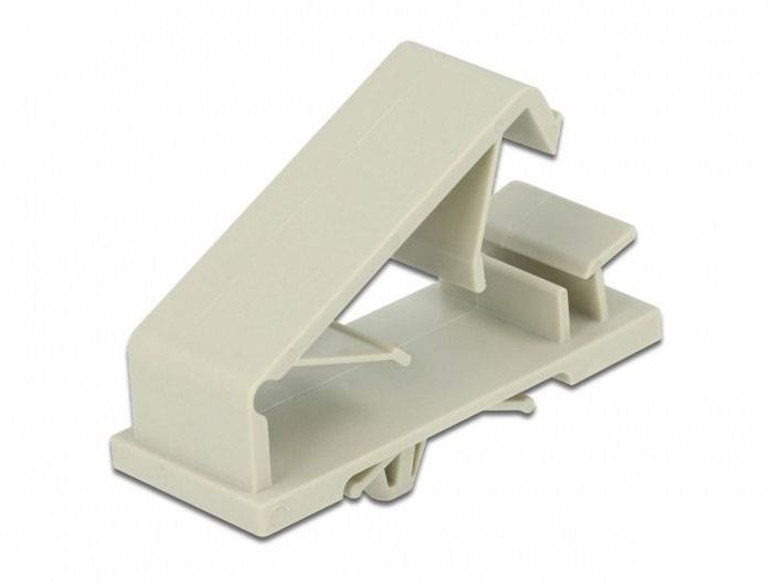 Delock příchytné klipsy kabelu Nylon šedá (d x š x v) 44.3 x 18.8 x 10 mm 10 ks 60186-0