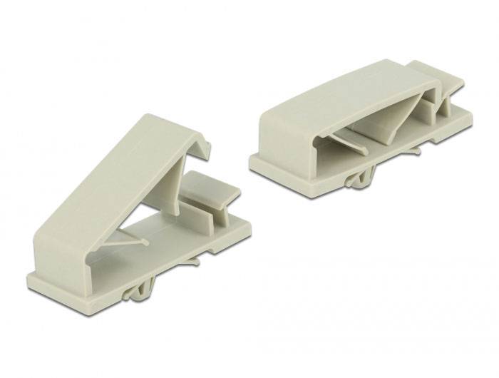 Delock příchytné klipsy kabelu Nylon šedá (d x š x v) 44.3 x 18.8 x 10 mm 10 ks 60186-2