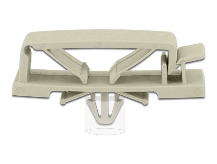 Delock příchytné klipsy kabelu Nylon šedá (d x š x v) 44.3 x 18.8 x 10 mm 10 ks 60186-3