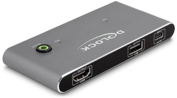 Delock 11486  Přepínač USB-C® (USB 3.2 Gen 2) HDMI klávesnice 7680 x 4320 Pixel, 3840 x 2160 Pixel