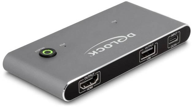 Delock 11486 Přepínač USB-C® (USB 3.2 Gen 2) HDMI klávesnice 7680 x 4320 Pixel, 3840 x 2160 Pixel-0