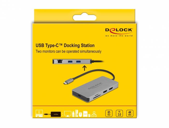 Delock USB-C® dokovací stanice 87004-5