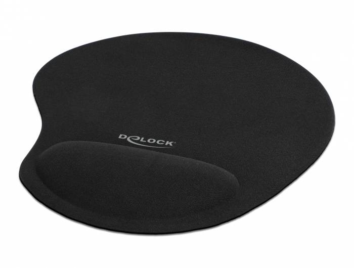 Delock 12040 podložka pod myš s opěrkou pod zápěstí černá-1