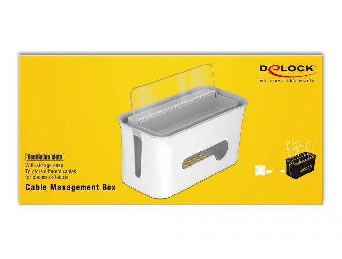 Delock kabelový box plast šedá, bílá (d x š x v) 28.7 x 28.7 x 13.8 cm 1 ks 18290-5