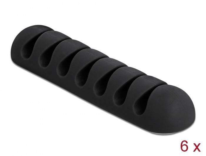 Delock příchytné klipsy kabelu termoplast černá (š x v) 20 mm x 13 mm 6 ks 18348-2