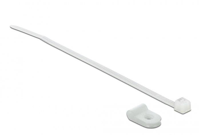 Delock 18859 držák kabelu šroubovací 18859 Průměr kabelového svazku (rozsah) 3.2 mm (max) tepelně stabilní bílá 1 ks-1