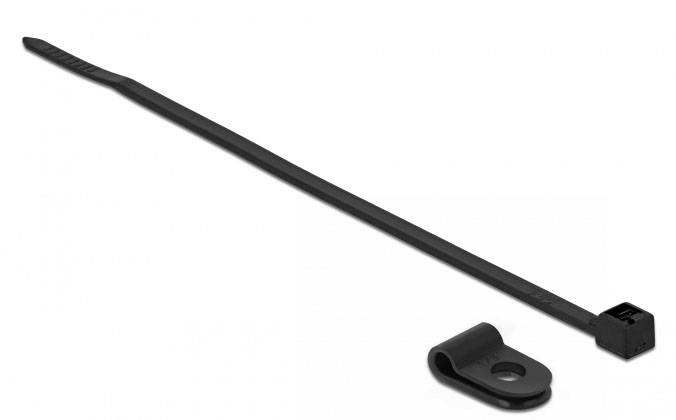 Delock 18860 držák kabelu šroubovací 18860 Průměr kabelového svazku (rozsah) 3.2 mm (max) tepelně stabilní černá 1 ks-1