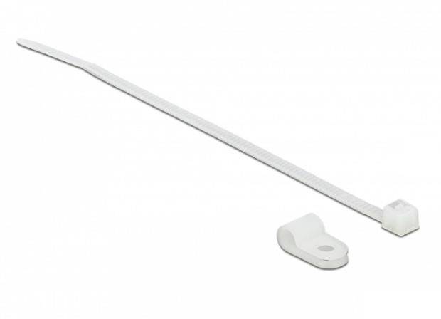 Delock 18861 držák kabelu šroubovací 18861 Průměr kabelového svazku (rozsah) 4.8 mm (max) tepelně stabilní bílá 1 ks-1