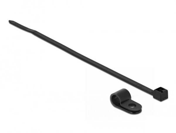 Delock 18862 držák kabelu šroubovací 18862 Průměr kabelového svazku (rozsah) 4.8 mm (max)  tepelně stabilní černá 1 ks