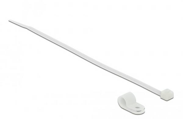 Delock Kabelbinder držák kabelu šroubovací 18863 Průměr kabelového svazku (rozsah) 6.4 mm (max)  bez obsahu halogenů  bílá 1 ks