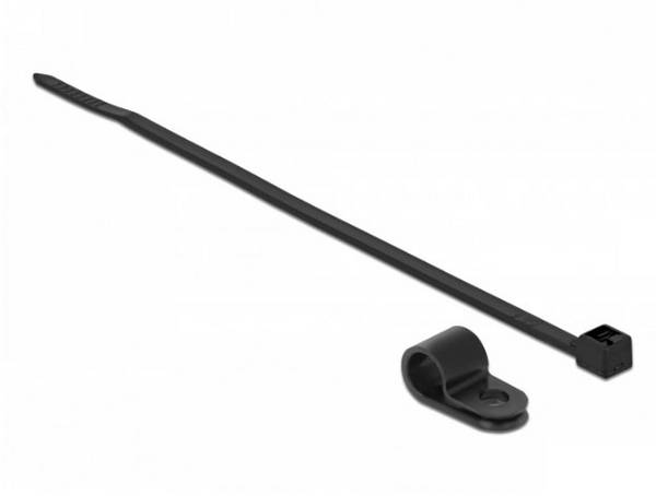 Delock 18866 držák kabelu šroubovací 18866 Průměr kabelového svazku (rozsah) 7.9 mm (max)  tepelně stabilní černá 1 ks
