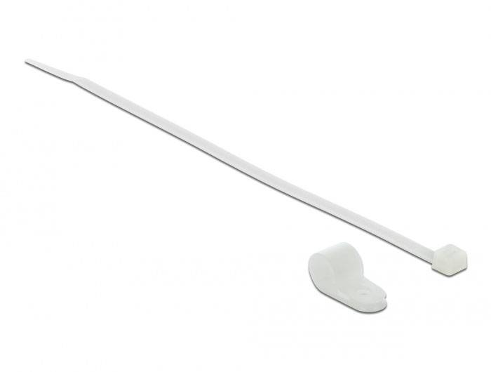 Delock Kabelbinder držák kabelu šroubovací 18869 Průměr kabelového svazku (rozsah) 12.7 mm (max) bílá 1 ks-0