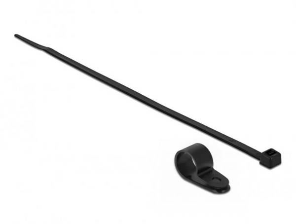 Delock Kabelbinder držák kabelu šroubovací 18870 Průměr kabelového svazku (rozsah) 12.7 mm (max)  bez obsahu halogenů  černá 1 ks