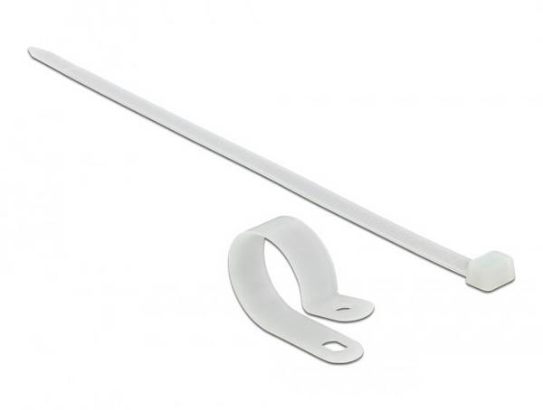 Delock Kabelbinder držák kabelu šroubovací 18875 Průměr kabelového svazku (rozsah) 25.4 mm (max)  bez obsahu halogenů  bílá 1 ks
