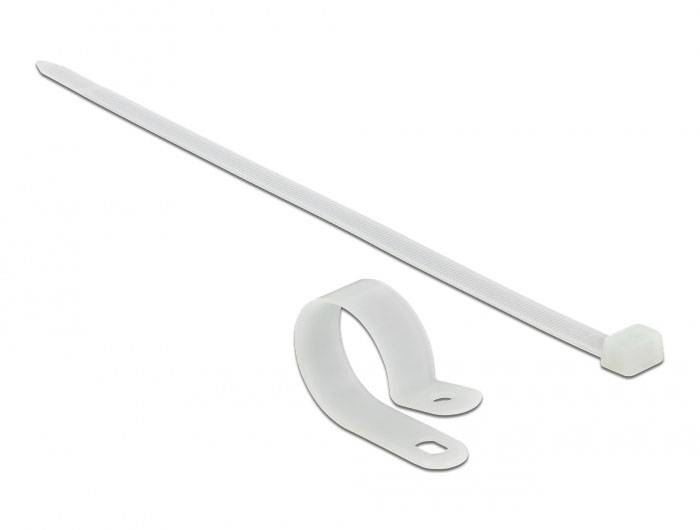Delock Kabelbinder držák kabelu šroubovací 18875 Průměr kabelového svazku (rozsah) 25.4 mm (max) bez obsahu halogenů bíl-0
